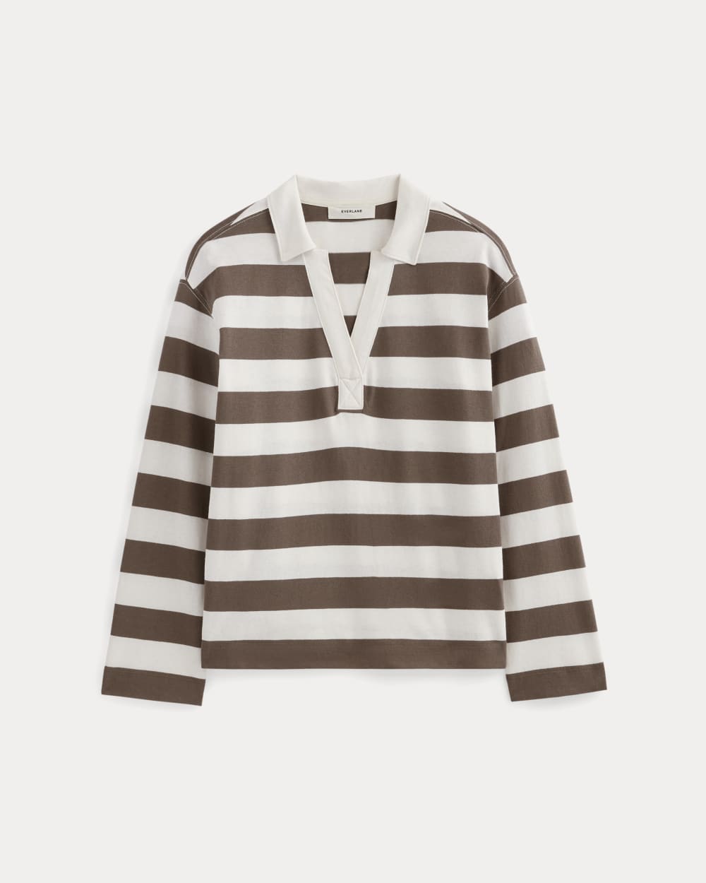 womens-mariner-rugby-top-deep-taupe-bone | alt