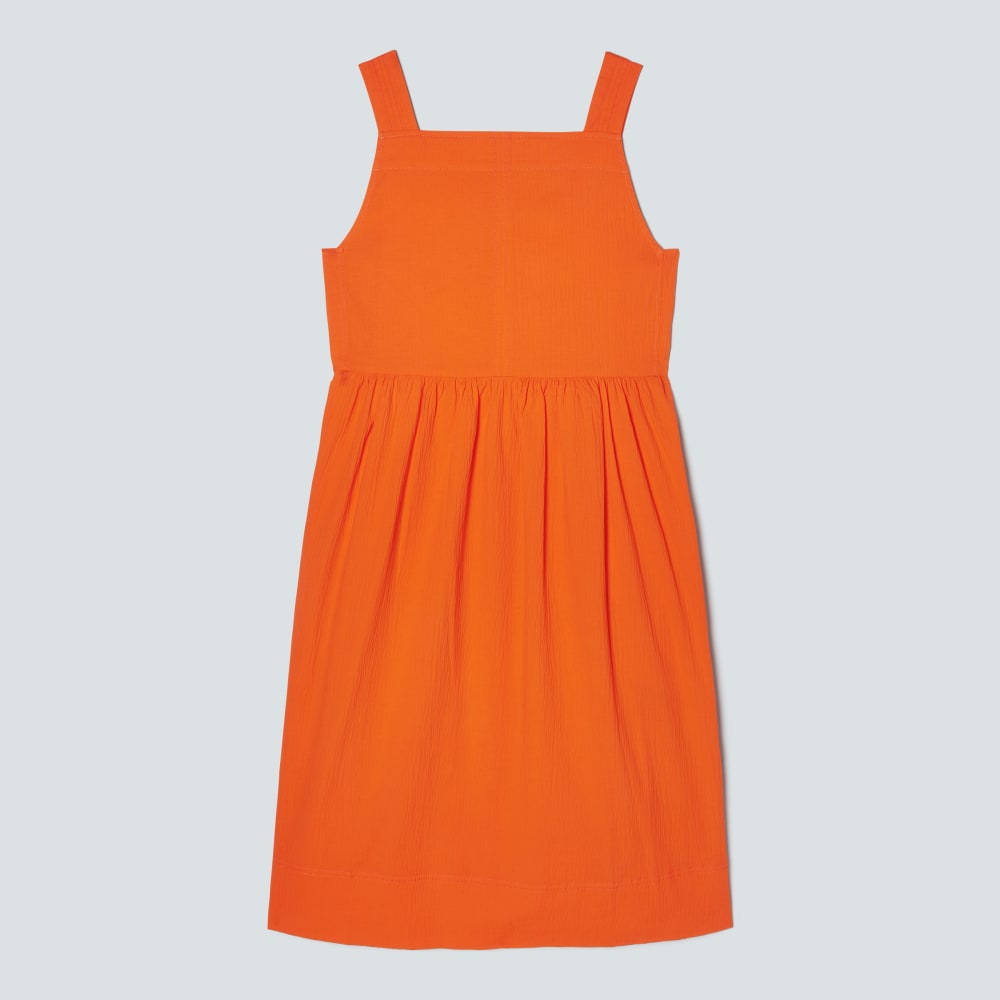 womens-seersucker-midi-dress-bright-orange