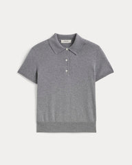 womens-polo-cotton-cashmere-heather-charcoal | alt