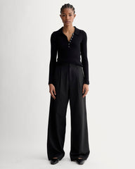 womens-ultrafine-merino-ribbed-polo-black