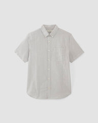 mens-organic-short-sleeve-oxford-shirt-charcoal-white | alt