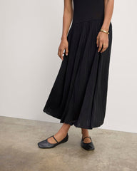 womens-viscose-knit-pleated-dress-black