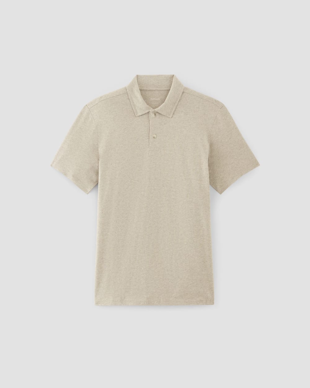 mens-premium-weight-ss-polo-heather-oatmeal | alt