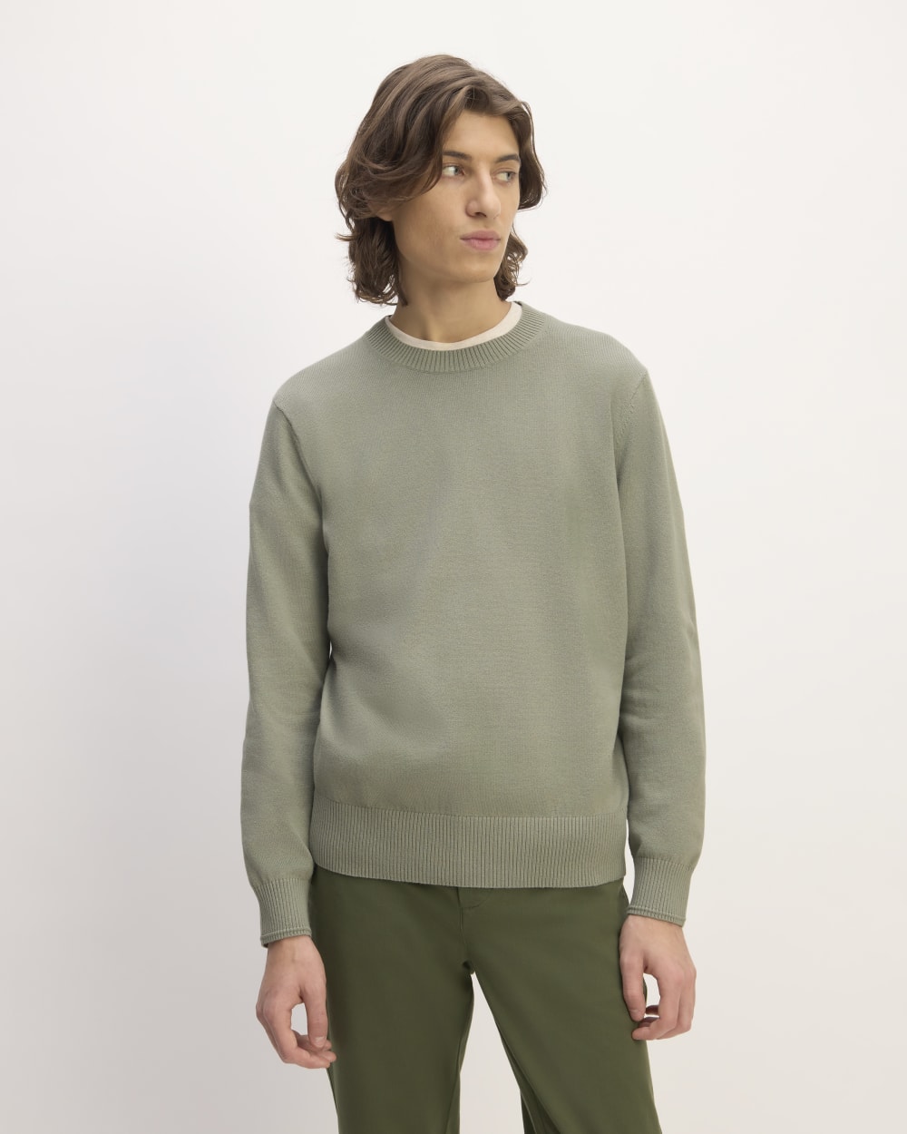 mens-no-sweat-cotton-sweater-sage-green | primary