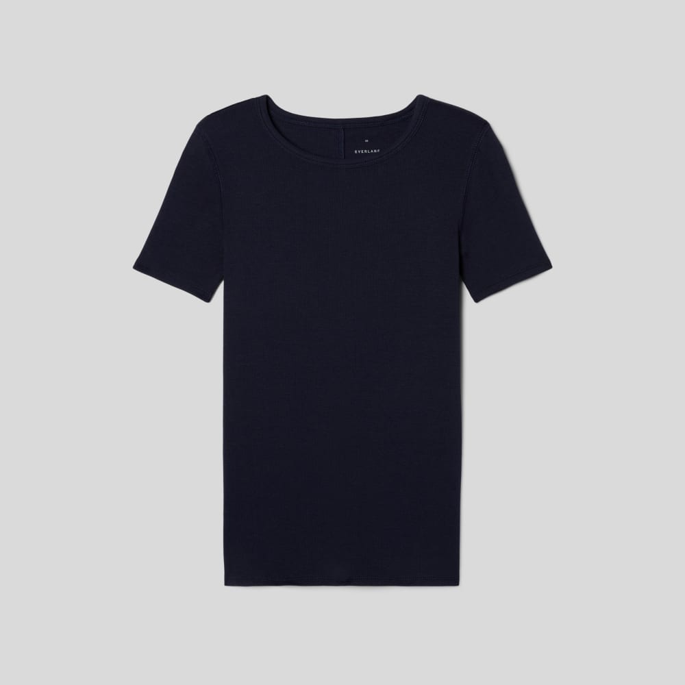 womens-supima-micro-rib-crew-navy | alt