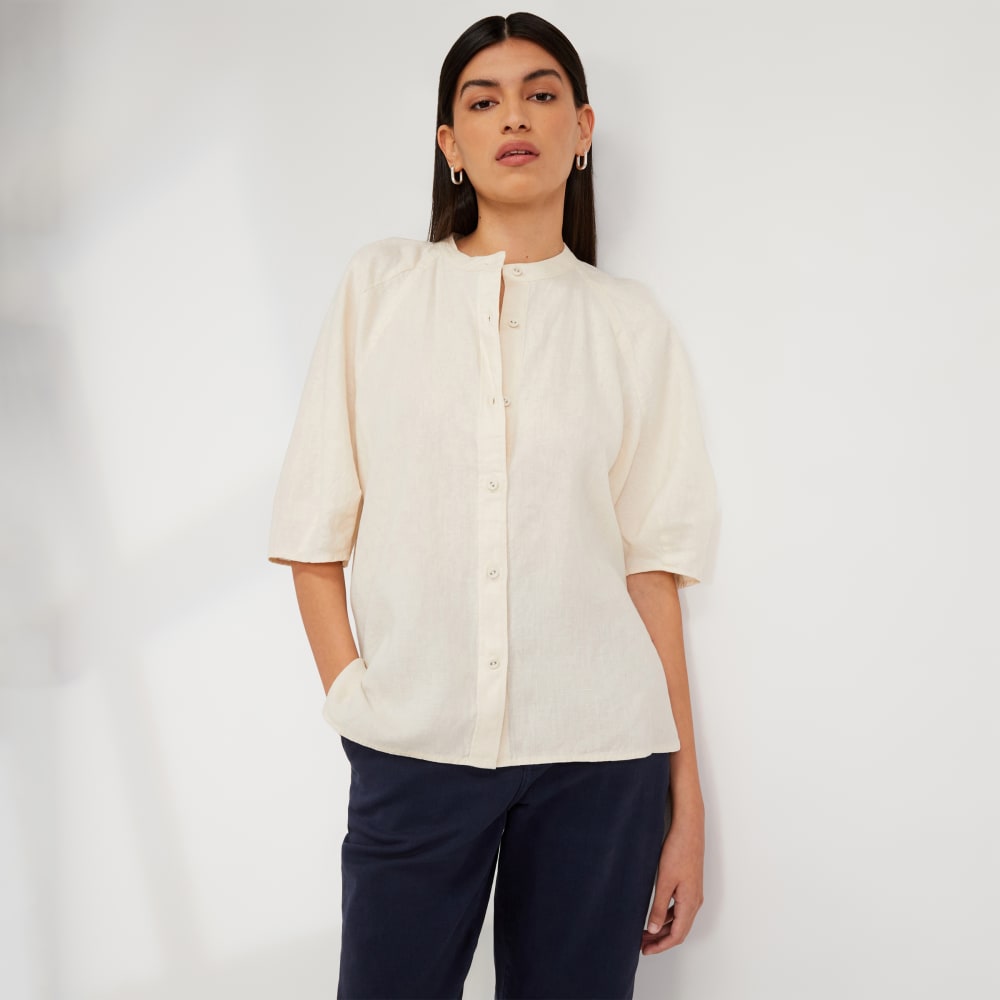 womens-linen-puff-sleeve-shirt-canvas | primary