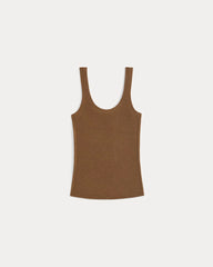womens-light-ribbed-cami-in-soft-merino-heathered-toffee | alt