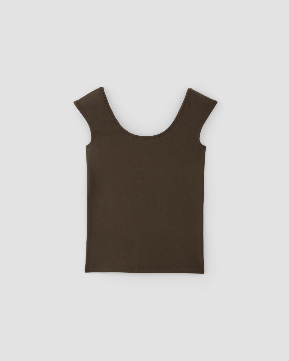 womens-supima-form-cap-sleeve-tee-cocoa | alt