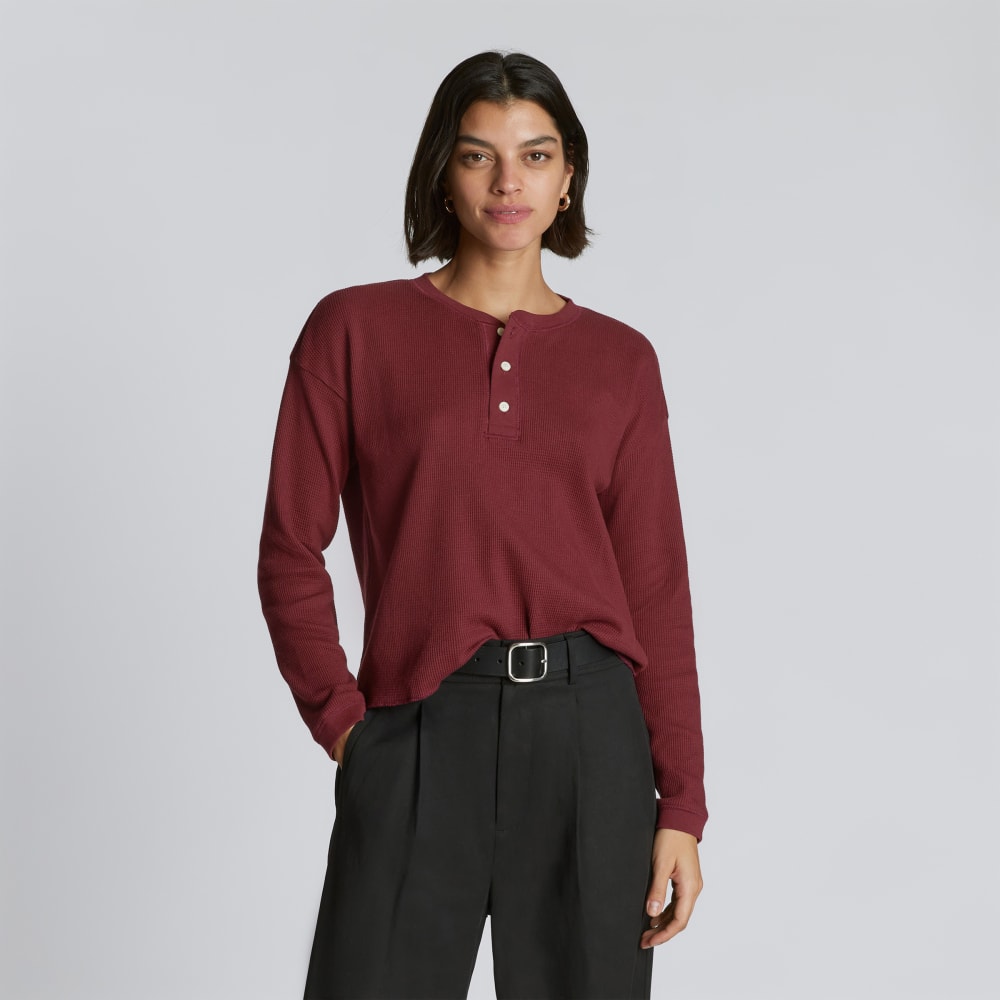 womens-organic-ctn-waffle-henley-brandy | primary