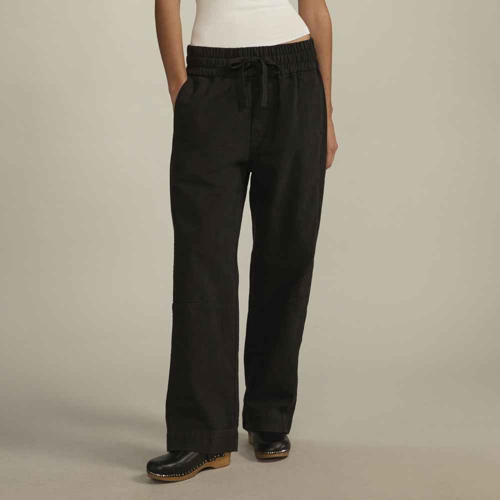 womens-canvas-cotton-pull-on-pant-black | primary