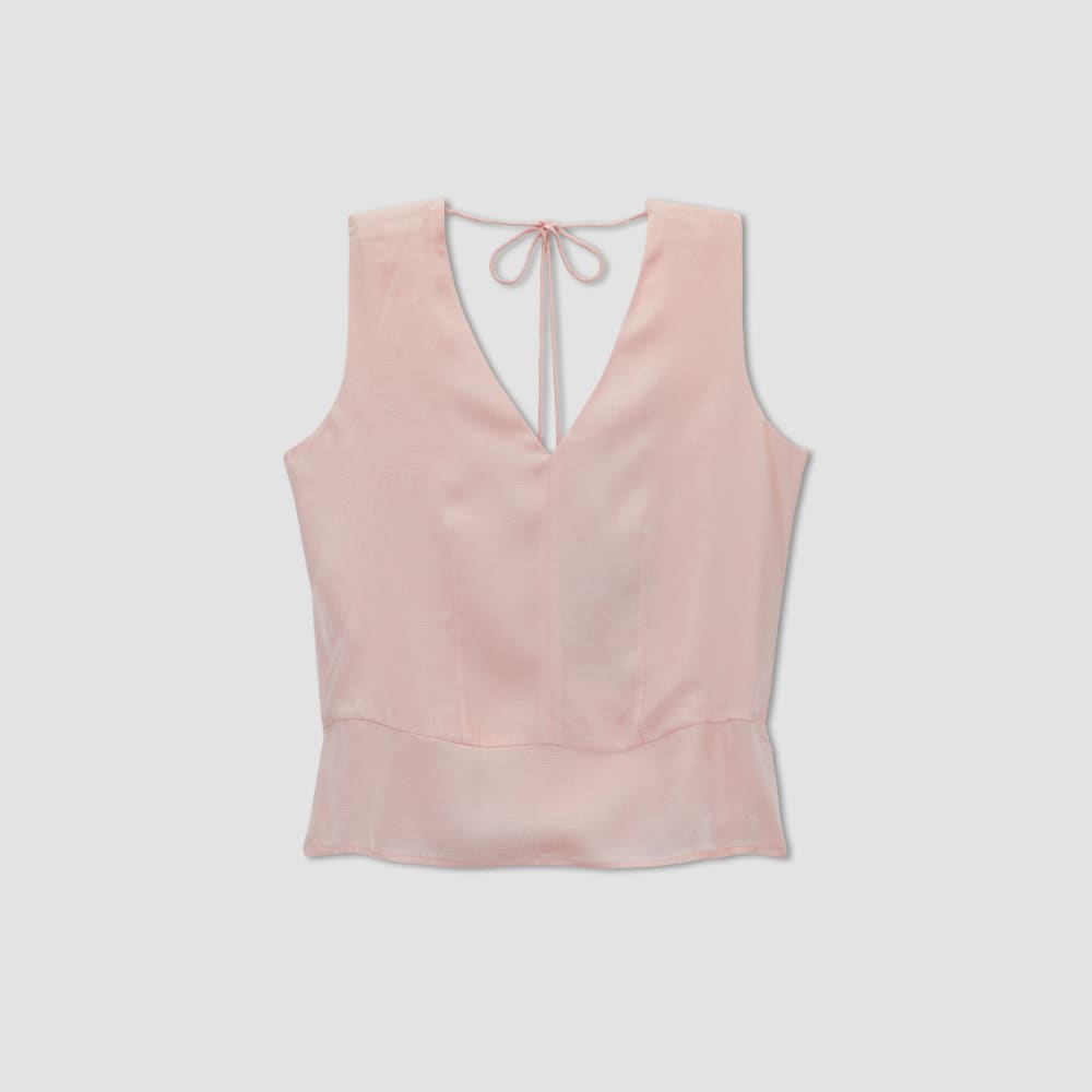womens-satin-v-neck-top-petal-pink | alt