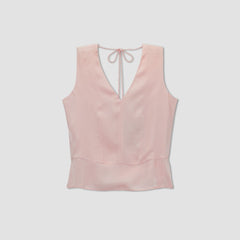 womens-satin-v-neck-top-petal-pink | alt