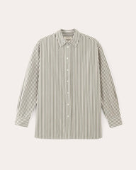 womens-supima-cotton-boyfriend-shirt-white-moss-green | alt