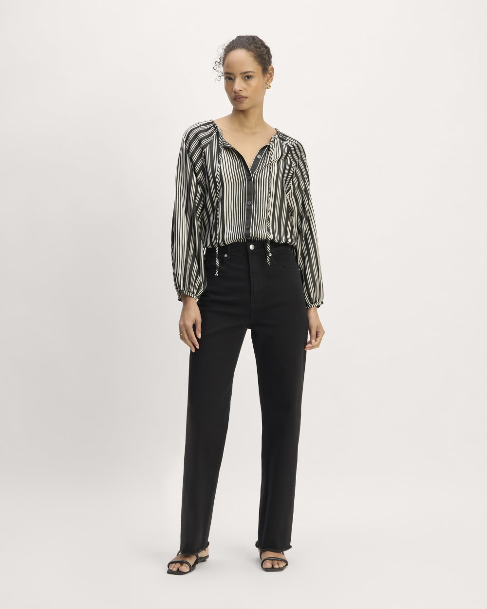 womens-tencel-gathered-shirt-black-bone