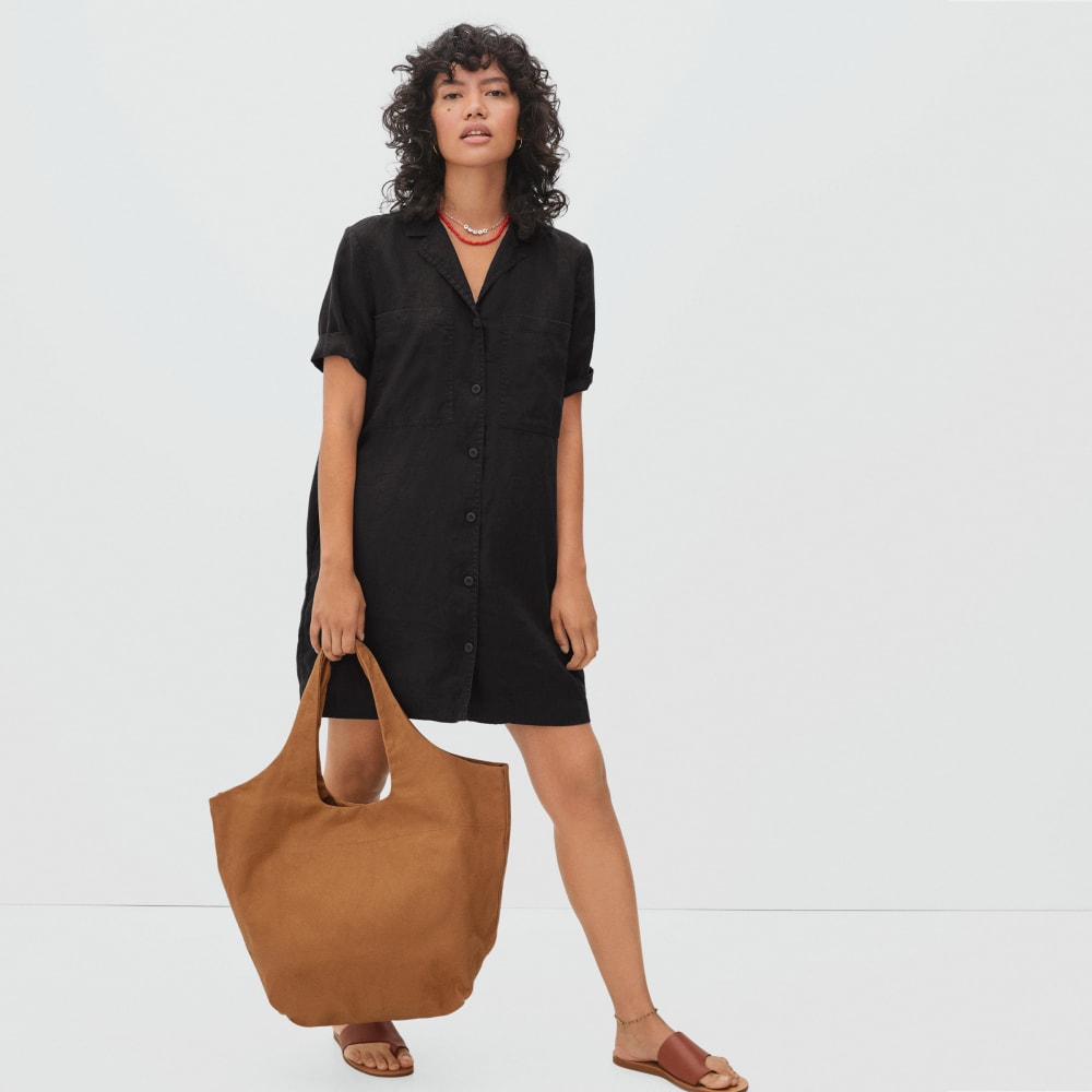 womens-linen-workwear-dress-black | primary