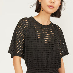 womens-perforated-eyelet-a-line-dress-black