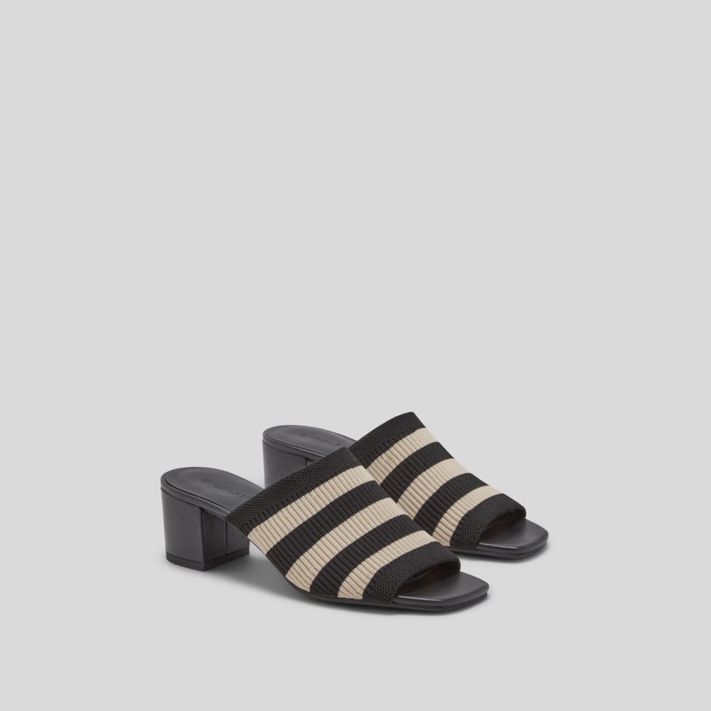 womens-reknit-block-heel-sandal-black-parchment-stripe | primary