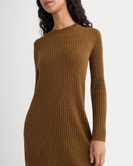 womens-cashmere-long-sleeve-mini-dress-heathered-toffee