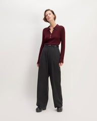 womens-ultrafine-merino-ribbed-polo-burgundy