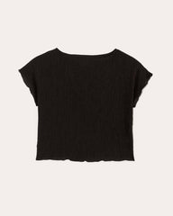 womens-crinkle-top-black | alt