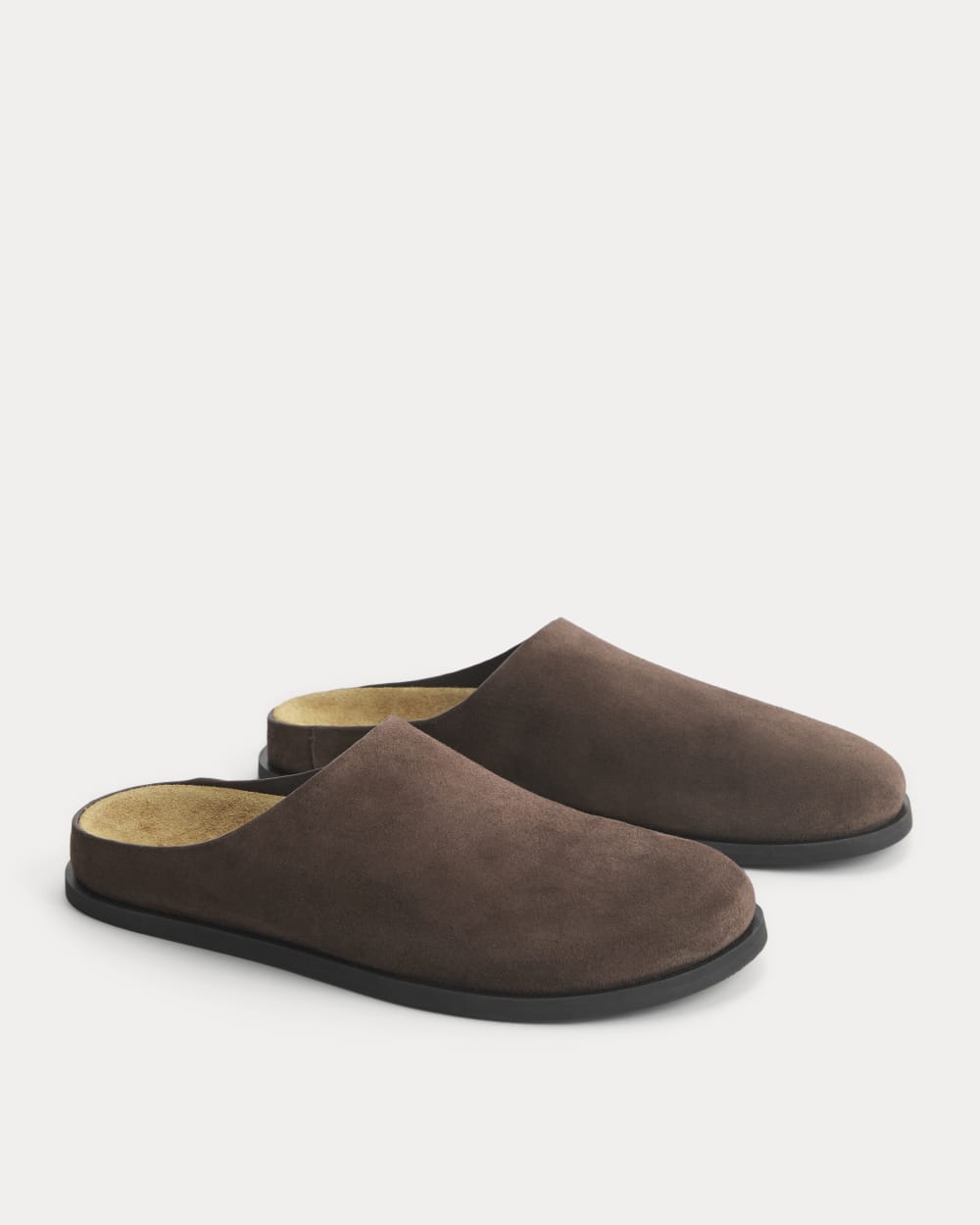 womens-suede-clog-deep-brown | alt