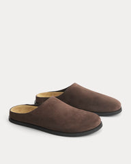 womens-suede-clog-deep-brown | alt
