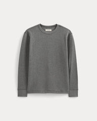 mens-thermal-cozy-waffle-crew-heather-charcoal | alt
