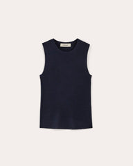 womens-ultrafine-merino-ribbed-shell-tank-navy | alt