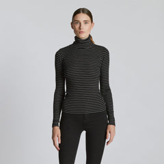 womens-supima-rib-turtleneck-black-canvas-tan | primary