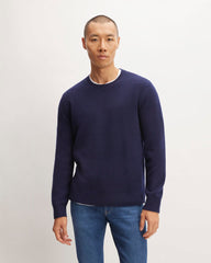 mens-felted-merino-crew-neck-sweater-deep-navy | primary