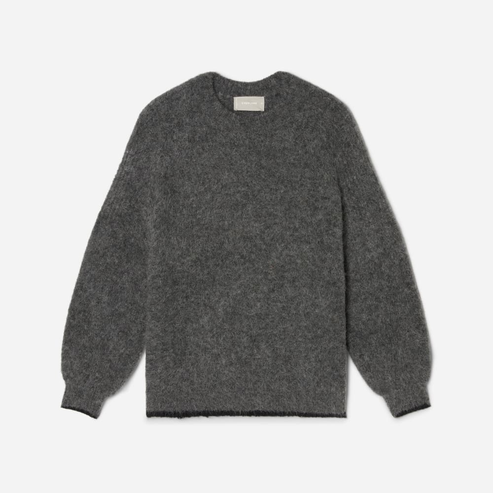 womens-superfuzz-alpaca-oversized-crew-heathered-charcoal | alt