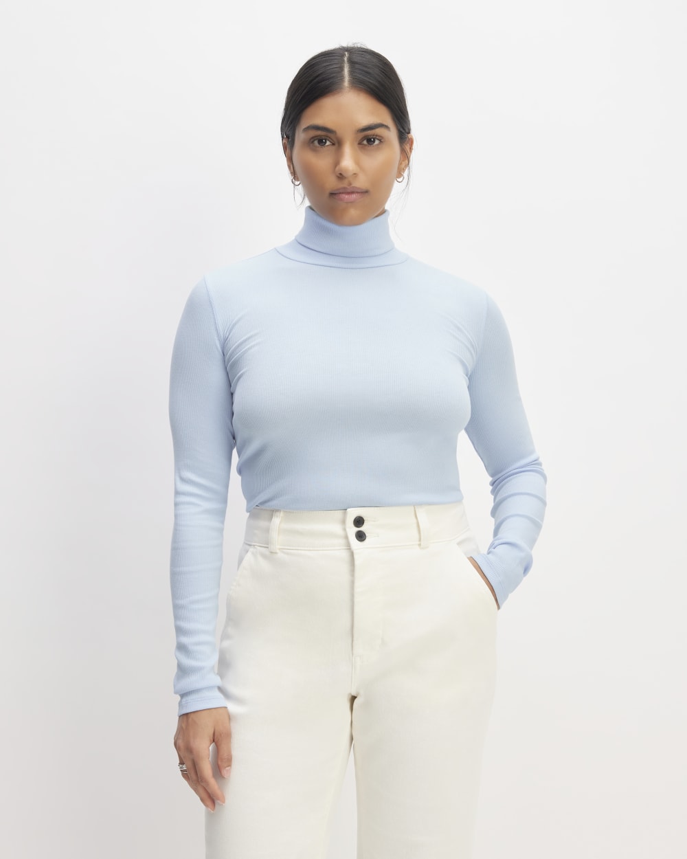 womens-supima-rib-turtleneck-chambray-blue | primary