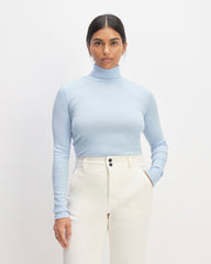 womens-supima-rib-turtleneck-chambray-blue | primary