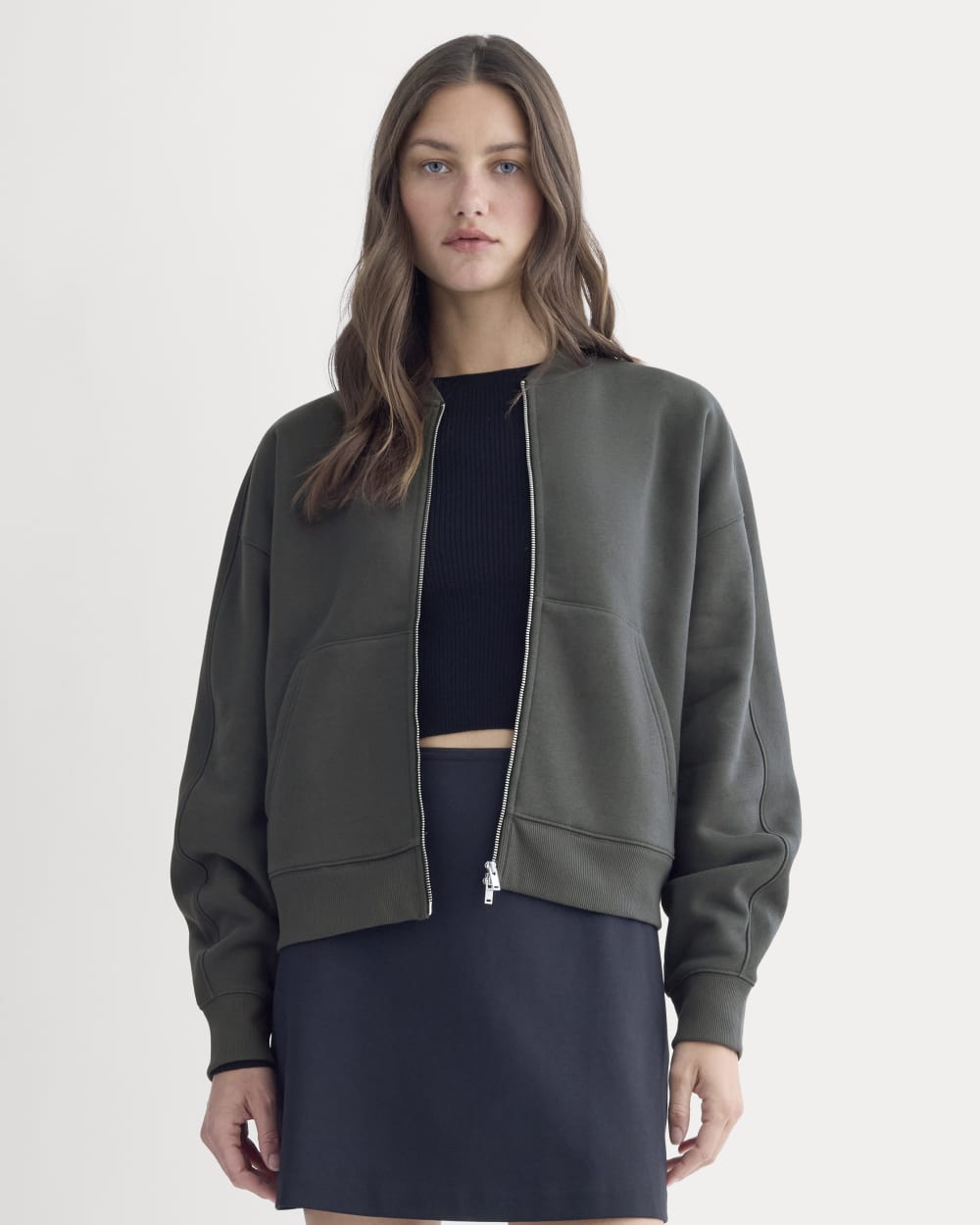 womens-fleece-bomber-jacket-washed-black | primary