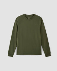 mens-prem-wt-lslv-crew-moss-green | alt