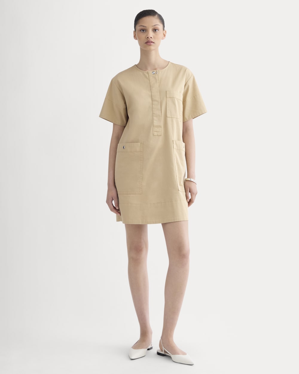 womens-safari-mini-dress-classic-khaki | primary