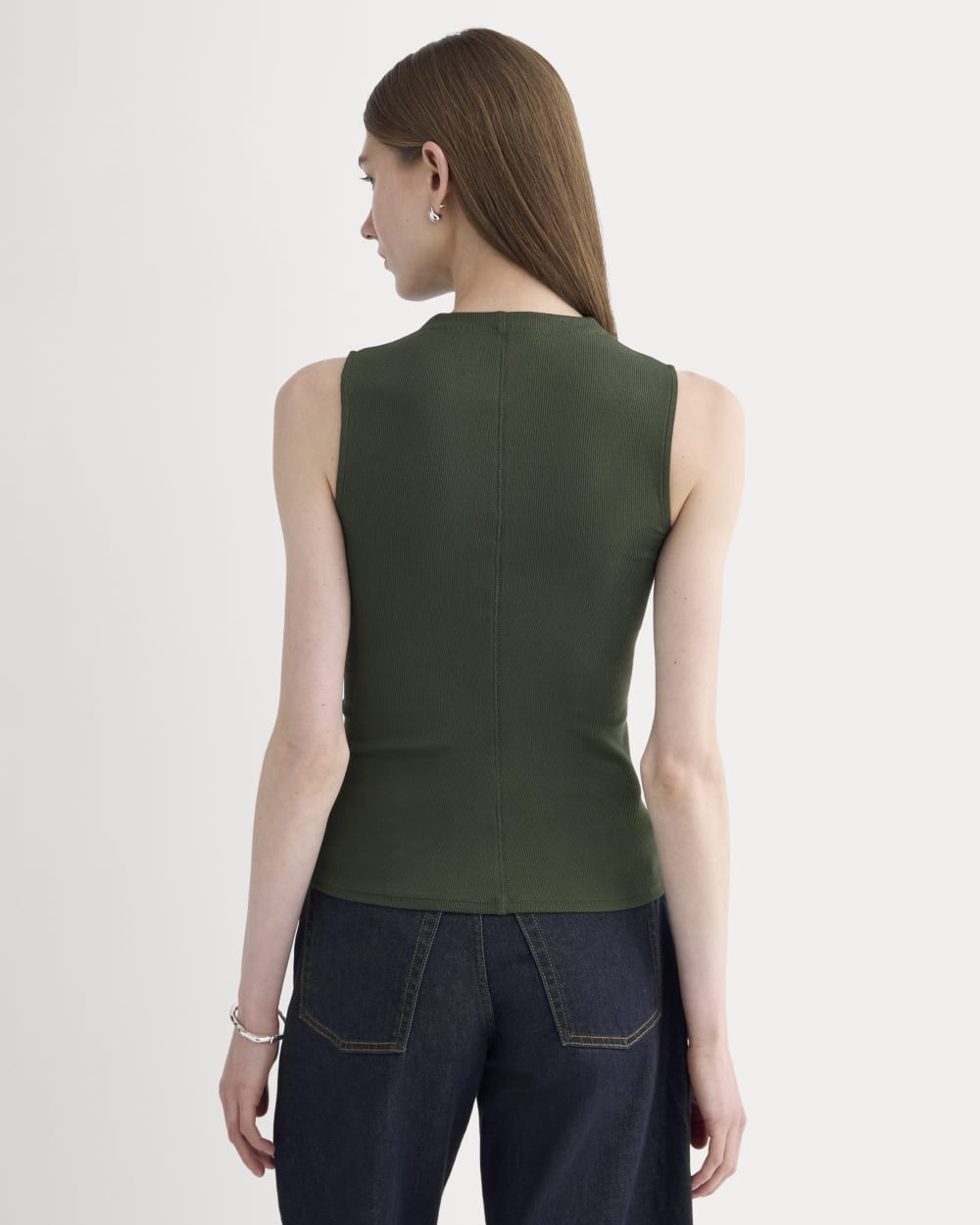 womens-supima-micro-rib-funnel-neck-tank-dark-forest