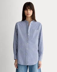 womens-oversized-shirt-cotton-bone-mazarine-blue | primary