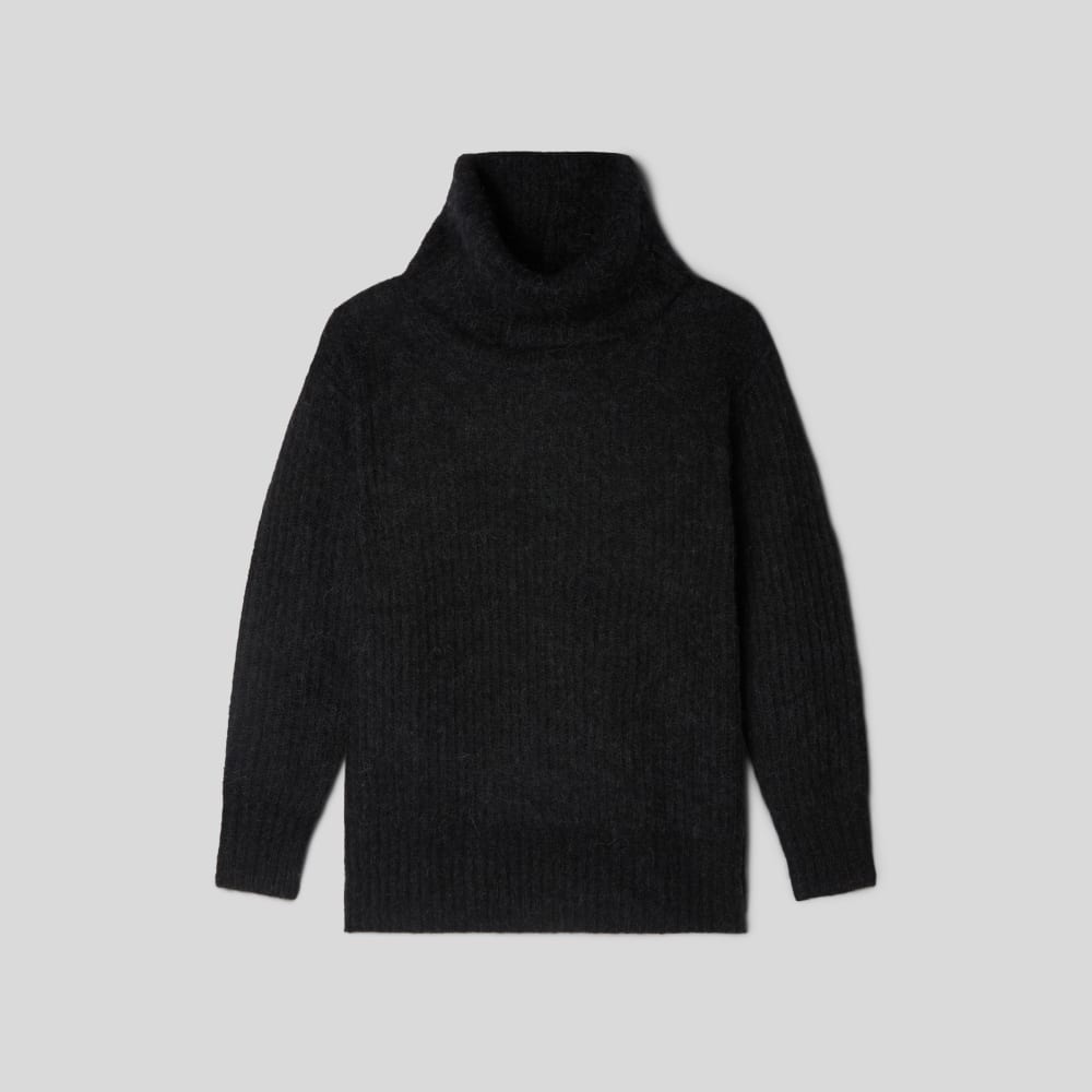 womens-alpaca-oversized-turtleneck-heathered-black | alt