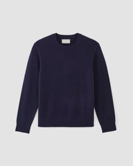 mens-felted-merino-crew-neck-sweater-deep-navy | alt