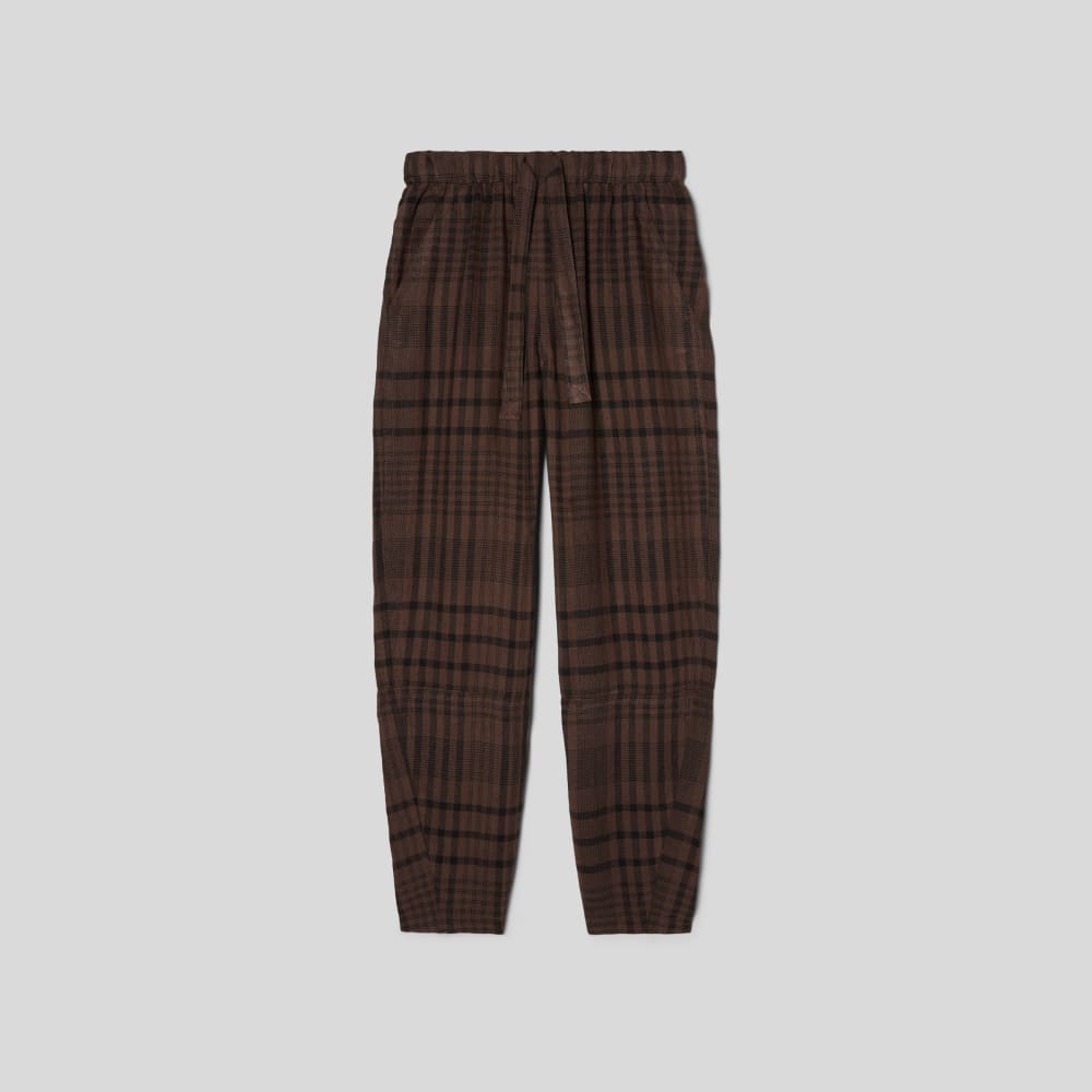 womens-linen-pull-on-barrel-pant-chocolate-brown-black | alt