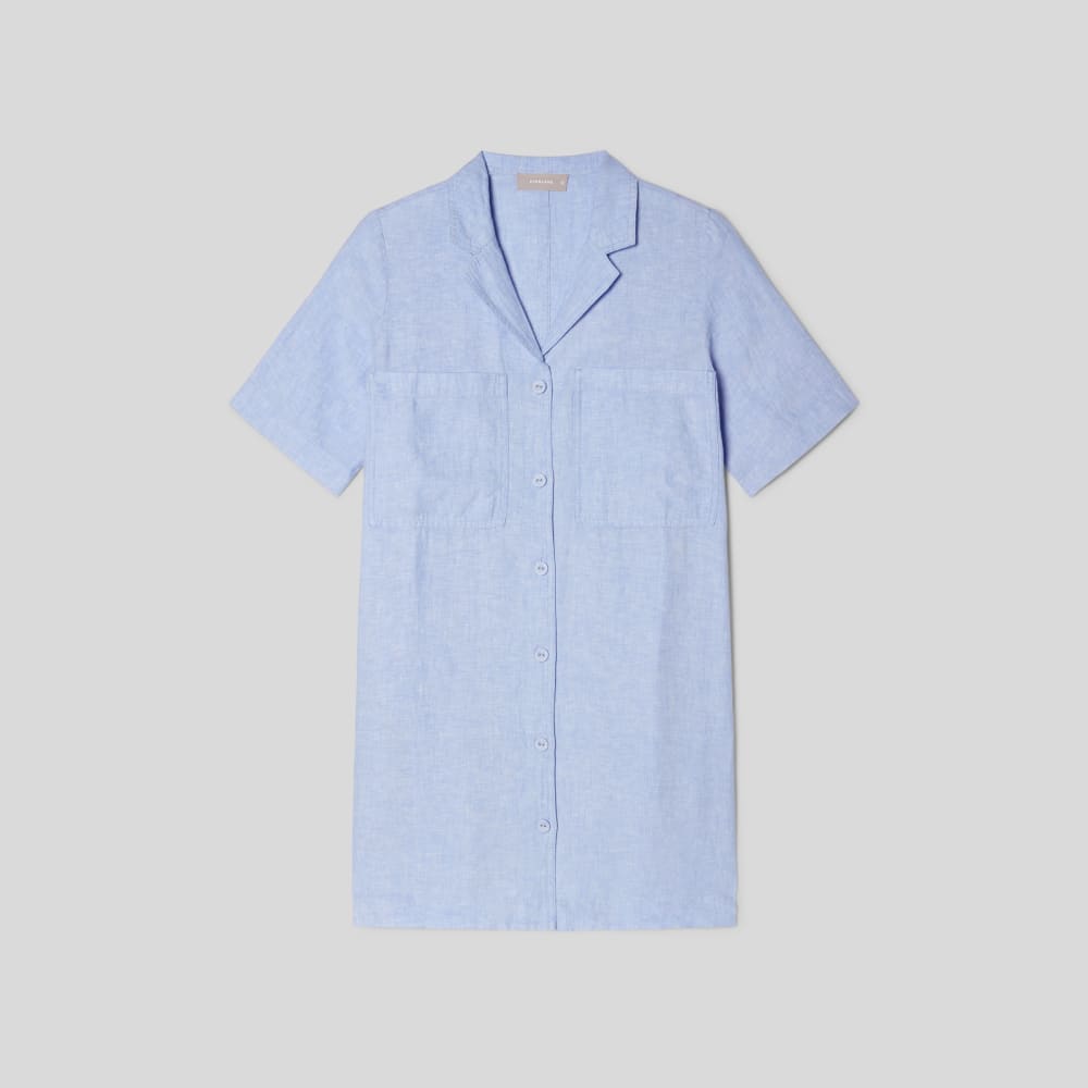 womens-linen-workwear-dress-light-blue | alt
