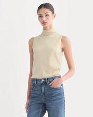 womens-cashmere-funnel-neck-tank-heather-light-camel | primary