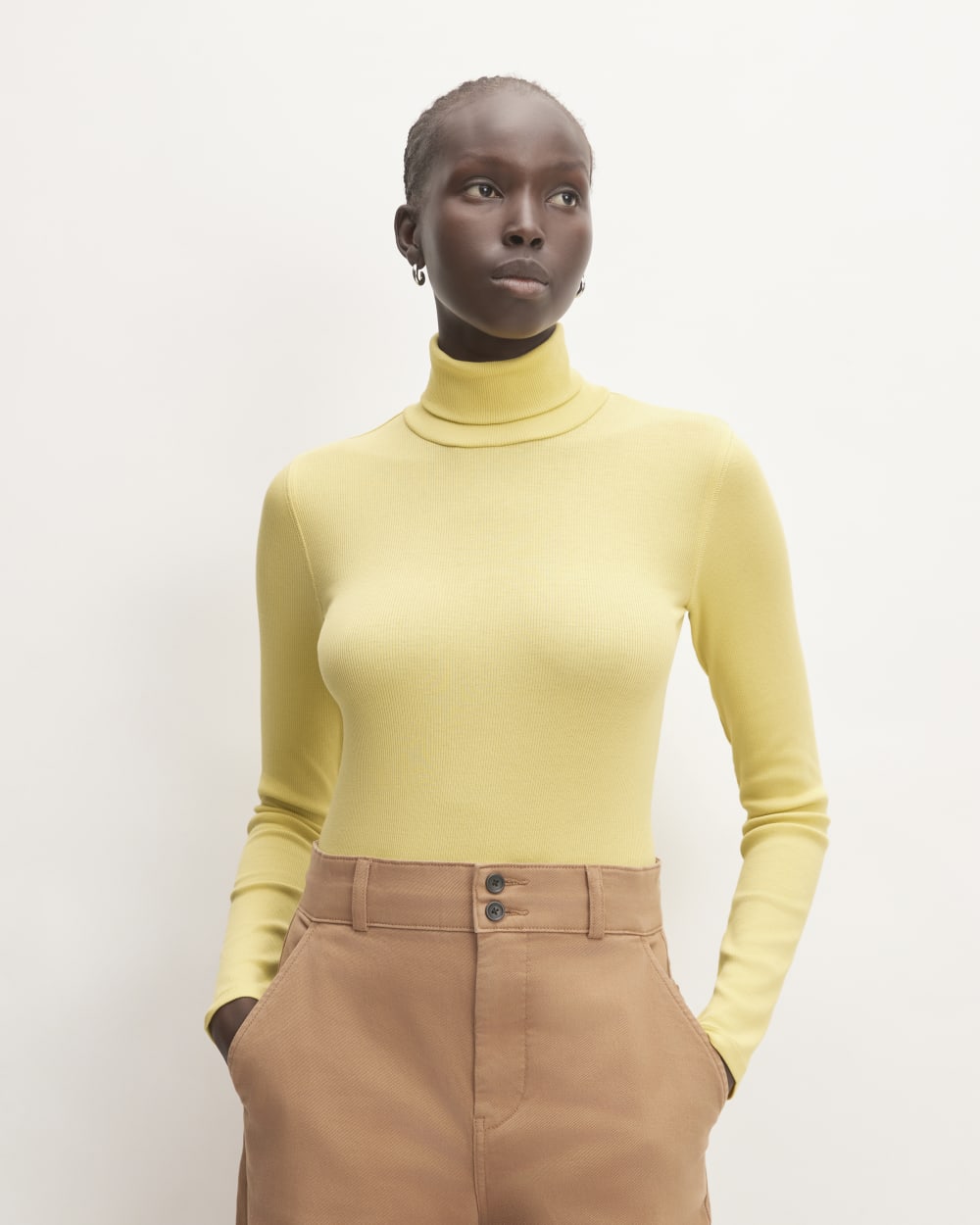 womens-supima-rib-turtleneck-raffia | primary