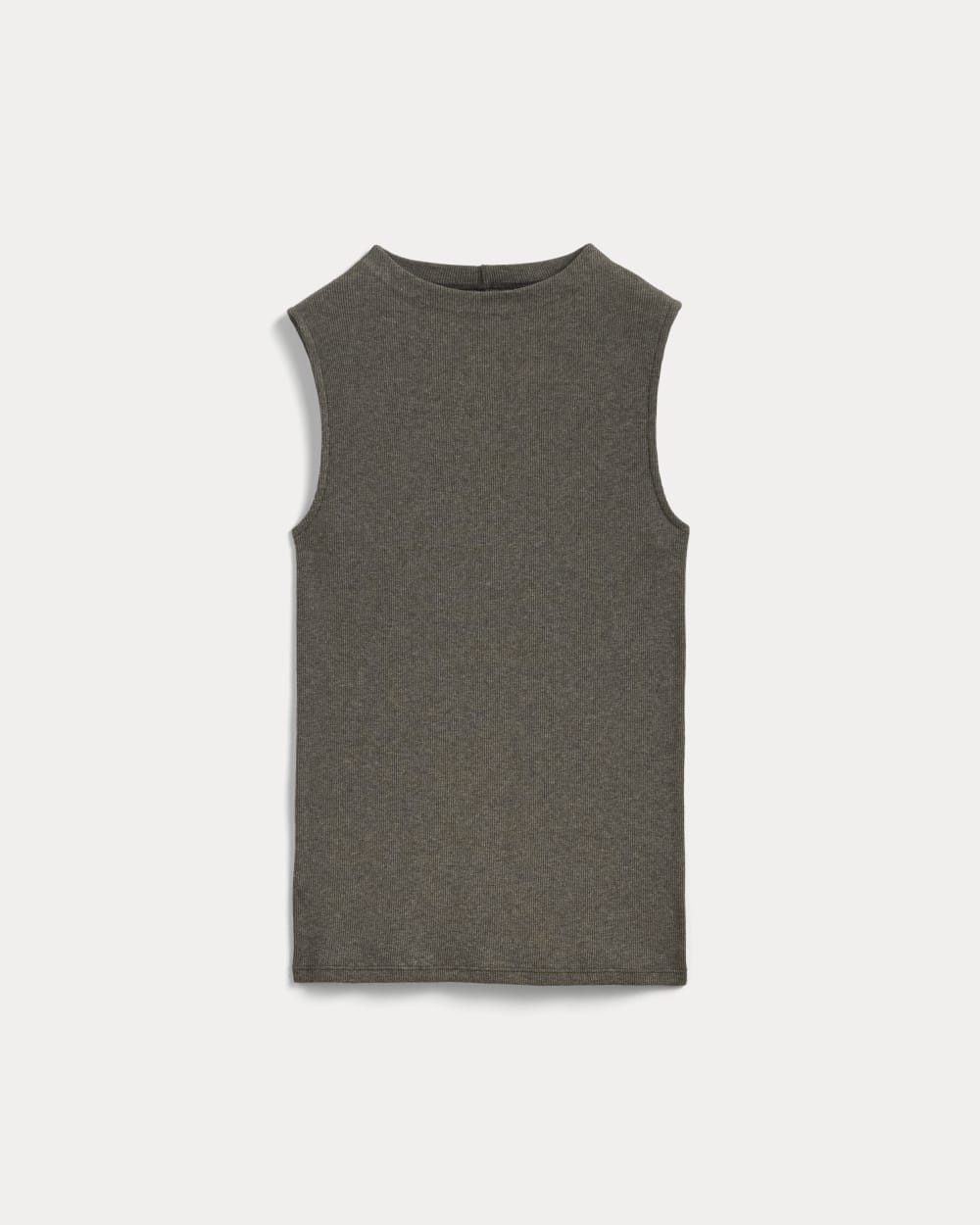 womens-supima-micro-rib-funnel-neck-tank-heathered-fatigue | alt