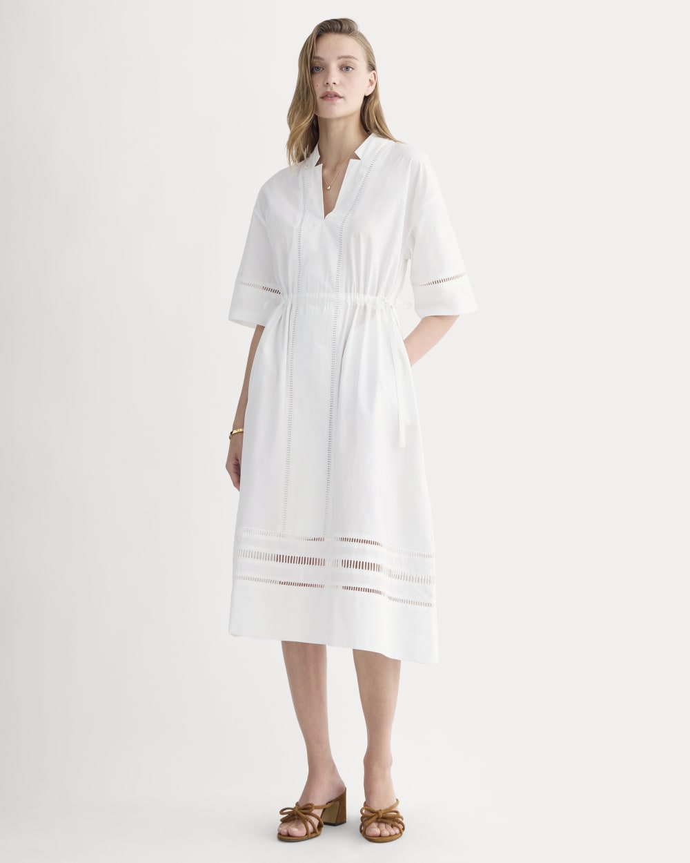 womens-lace-trim-caftan-dress-white | primary