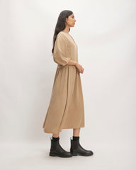womens-tencel-puff-sleeve-dress-cornstalk