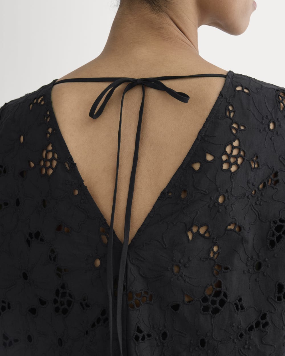 womens-eyelet-mini-shift-dress-black