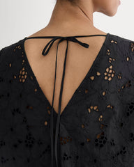 womens-eyelet-mini-shift-dress-black