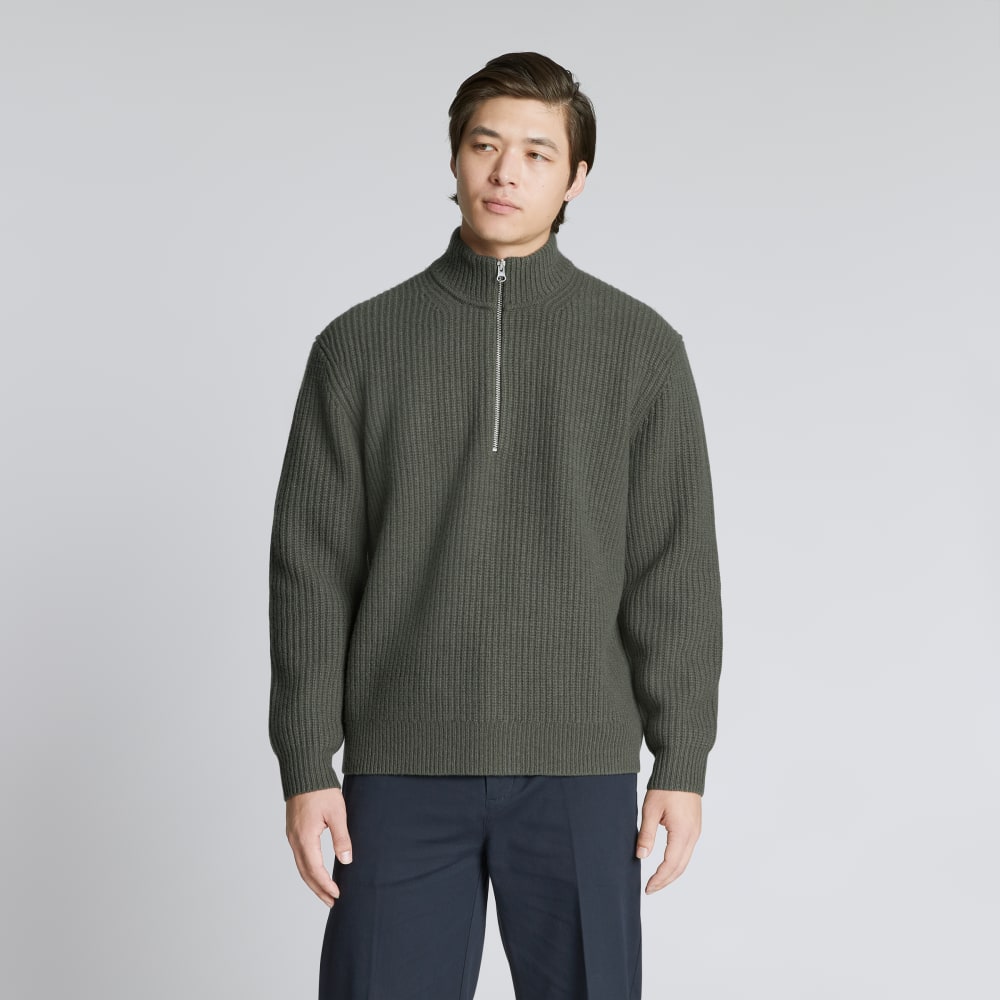 mens-felted-merino-half-zip-sweater-kambaba | primary